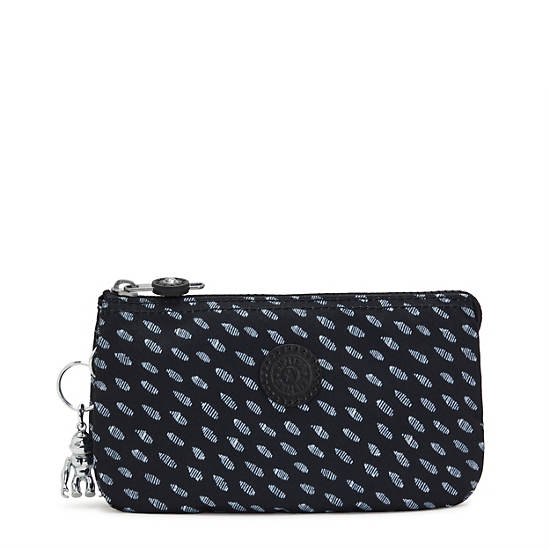 Kipling Creativity Large Printed Pouch Taske Sort Hvide | DK 2092SG